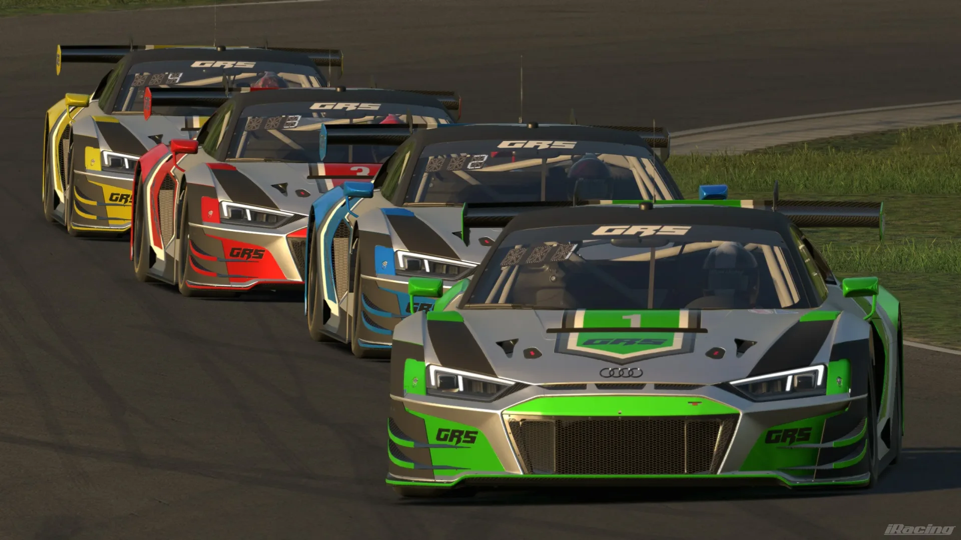 Team GRS Audi R8 GT3 cars in formation
